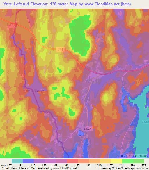 Yttre Lofterud,Sweden Elevation Map