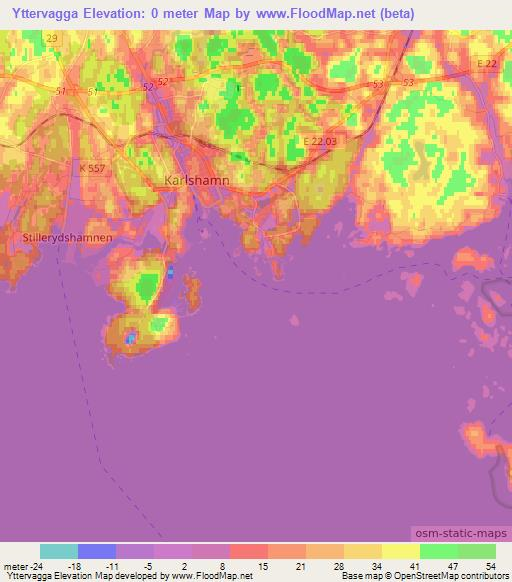 Yttervagga,Sweden Elevation Map