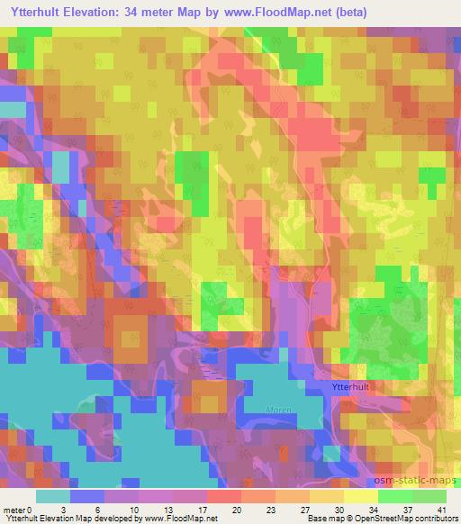 Ytterhult,Sweden Elevation Map