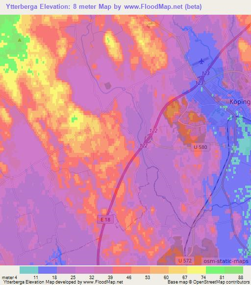 Ytterberga,Sweden Elevation Map