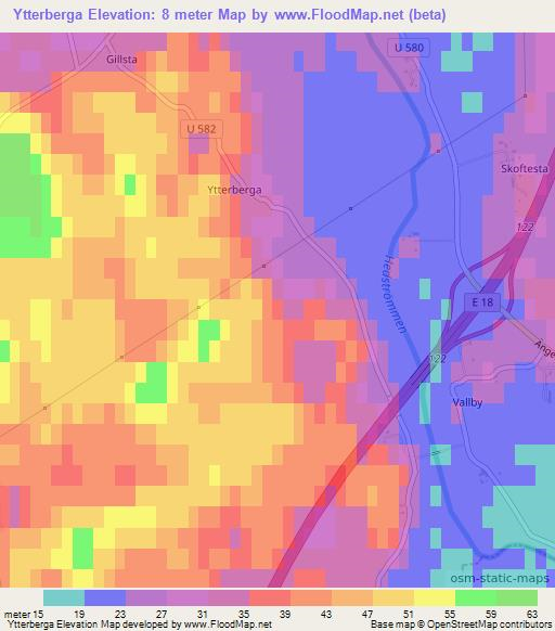 Ytterberga,Sweden Elevation Map