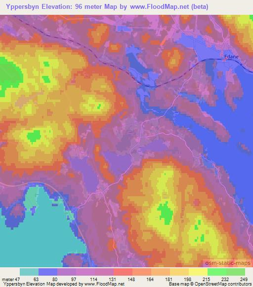 Yppersbyn,Sweden Elevation Map