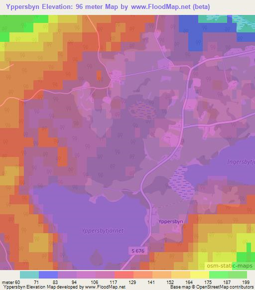 Yppersbyn,Sweden Elevation Map