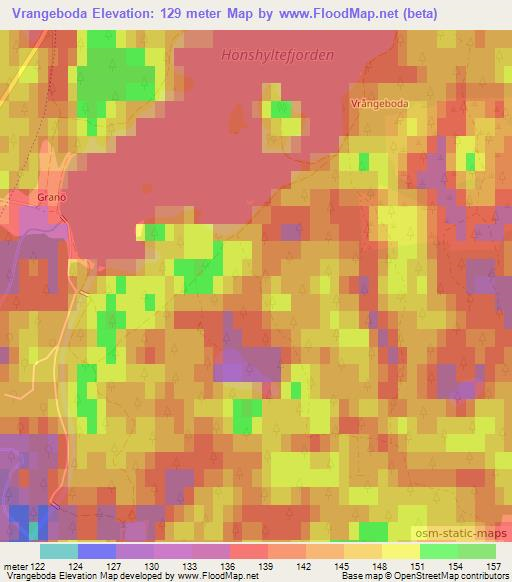 Vrangeboda,Sweden Elevation Map