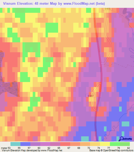 Visnum,Sweden Elevation Map