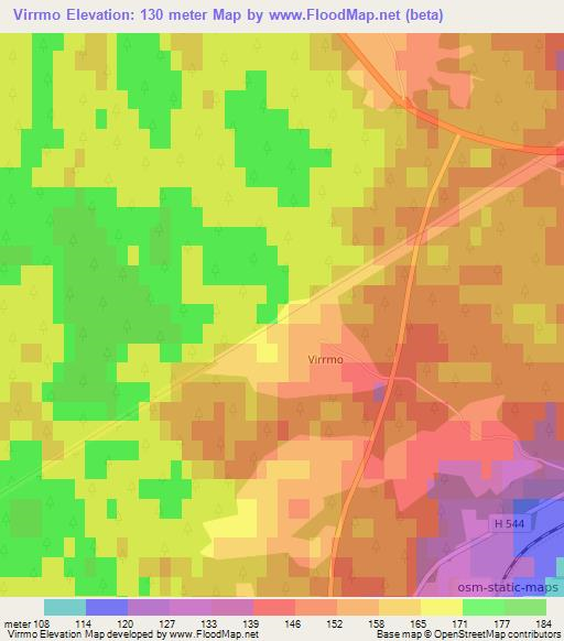 Virrmo,Sweden Elevation Map