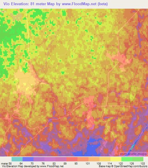 Vio,Sweden Elevation Map