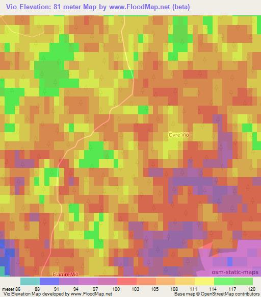 Vio,Sweden Elevation Map