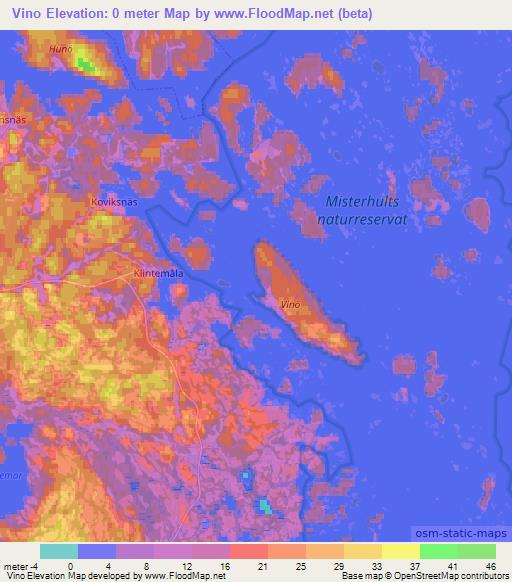 Vino,Sweden Elevation Map