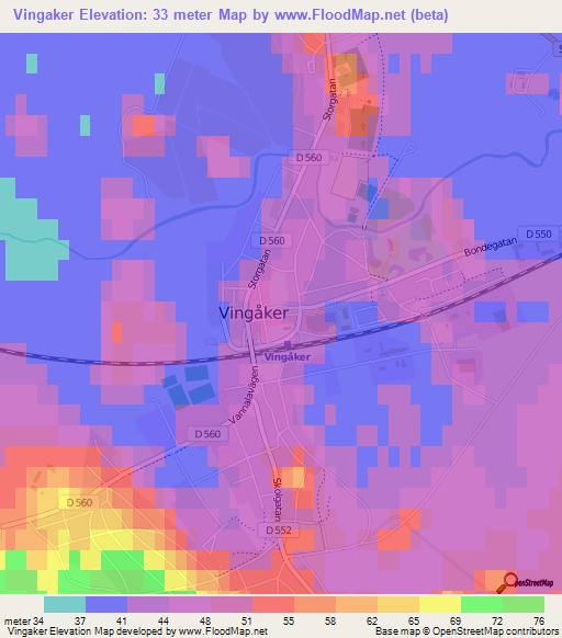 Vingaker,Sweden Elevation Map