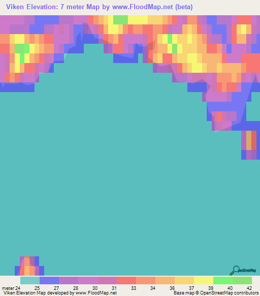 Viken,Sweden Elevation Map