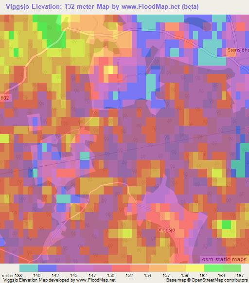 Viggsjo,Sweden Elevation Map