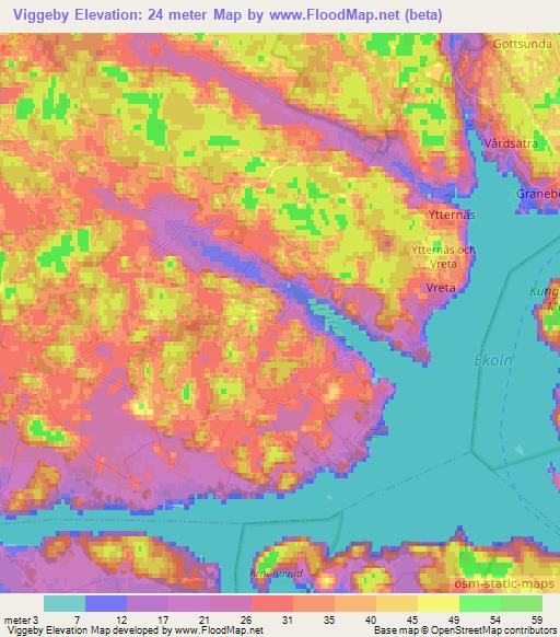 Viggeby,Sweden Elevation Map