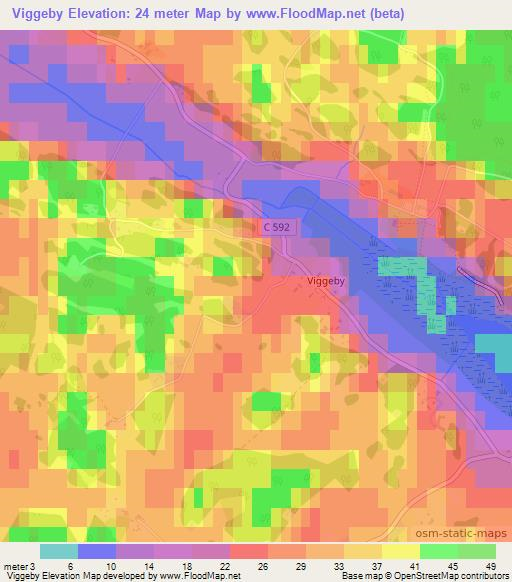 Viggeby,Sweden Elevation Map