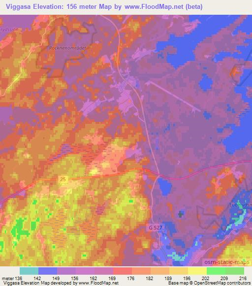 Viggasa,Sweden Elevation Map