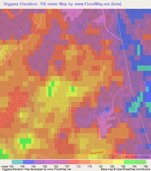 Viggasa,Sweden Elevation Map