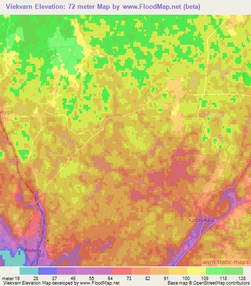 Viekvarn,Sweden Elevation Map