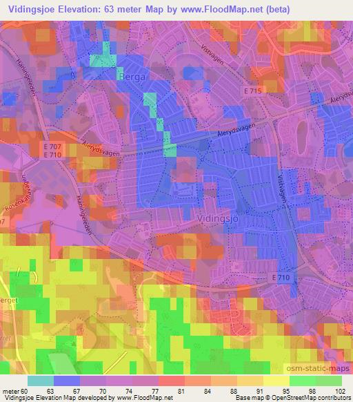 Vidingsjoe,Sweden Elevation Map