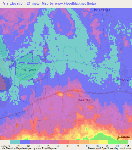 Via,Sweden Elevation Map