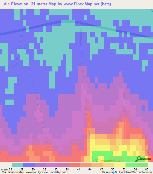 Via,Sweden Elevation Map