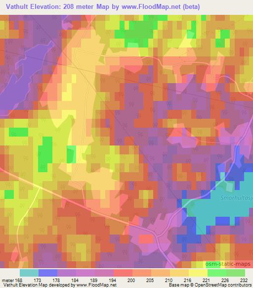 Vathult,Sweden Elevation Map