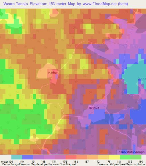 Vastra Tansjo,Sweden Elevation Map