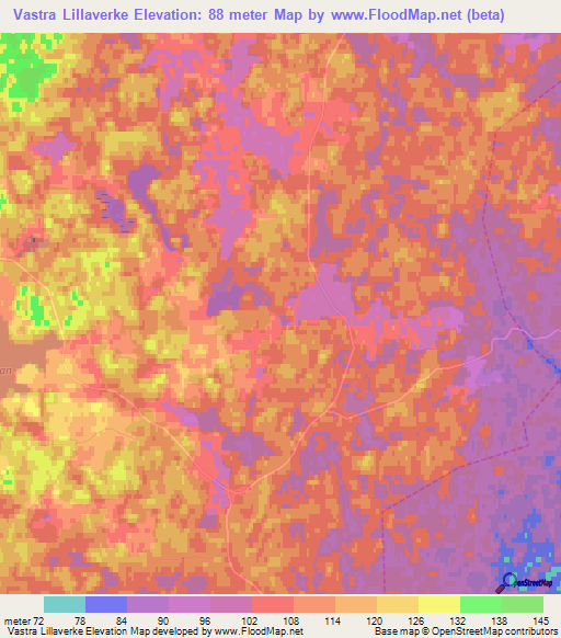 Vastra Lillaverke,Sweden Elevation Map