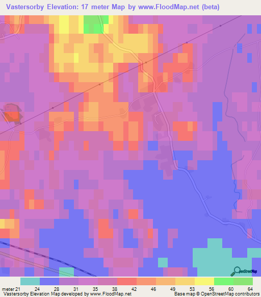 Vastersorby,Sweden Elevation Map