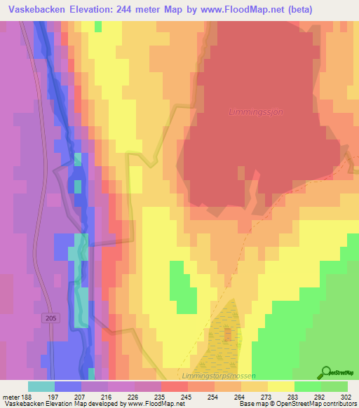 Vaskebacken,Sweden Elevation Map