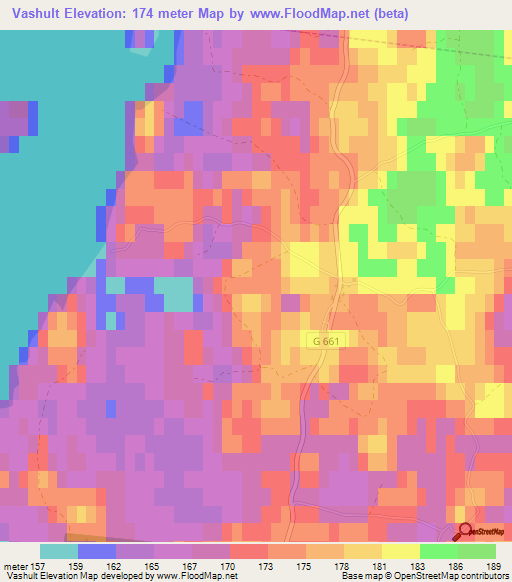 Vashult,Sweden Elevation Map