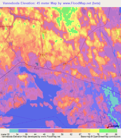 Vanneboda,Sweden Elevation Map