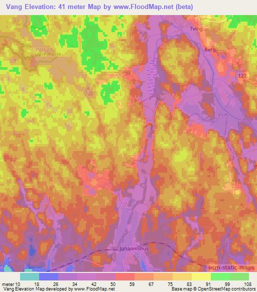 Vang,Sweden Elevation Map