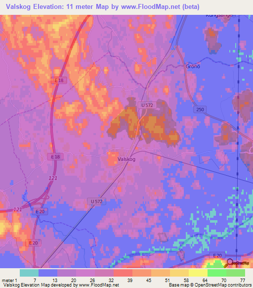 Valskog,Sweden Elevation Map