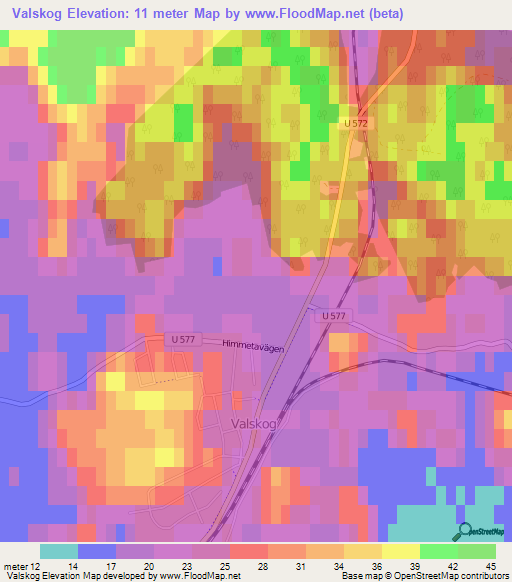 Valskog,Sweden Elevation Map