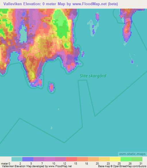 Valleviken,Sweden Elevation Map