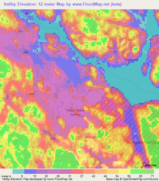 Vallby,Sweden Elevation Map