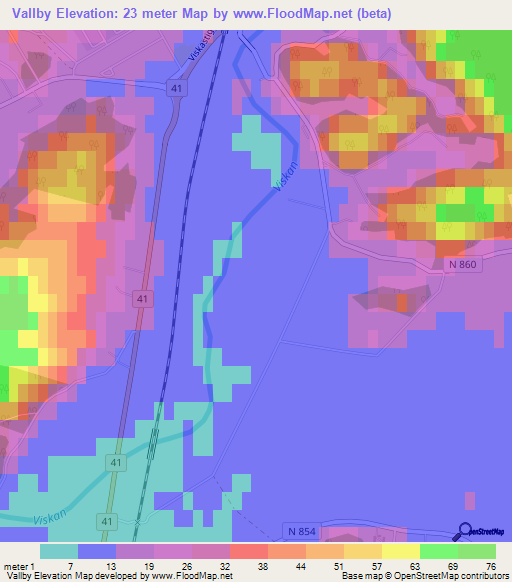 Vallby,Sweden Elevation Map