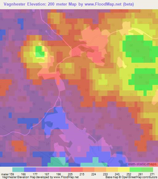 Vagnhester,Sweden Elevation Map