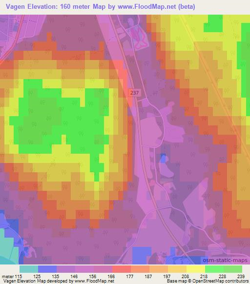 Vagen,Sweden Elevation Map