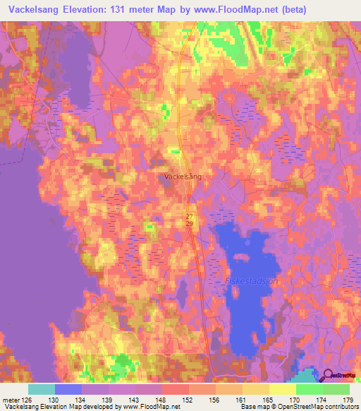 Vackelsang,Sweden Elevation Map