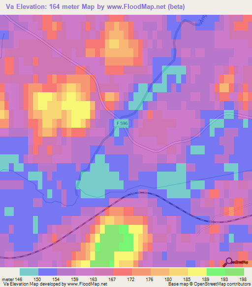 Va,Sweden Elevation Map