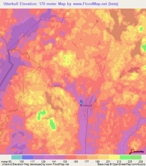 Utterkull,Sweden Elevation Map