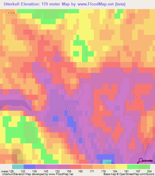 Utterkull,Sweden Elevation Map