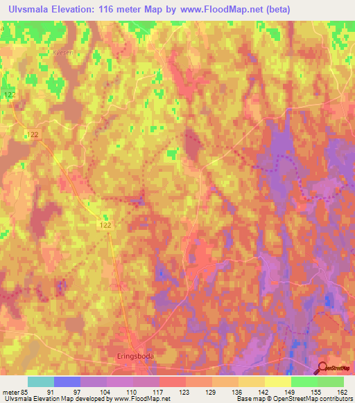 Ulvsmala,Sweden Elevation Map