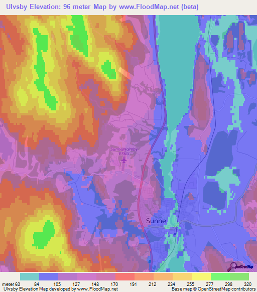 Ulvsby,Sweden Elevation Map