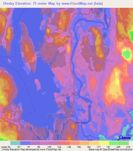 Ulvsby,Sweden Elevation Map