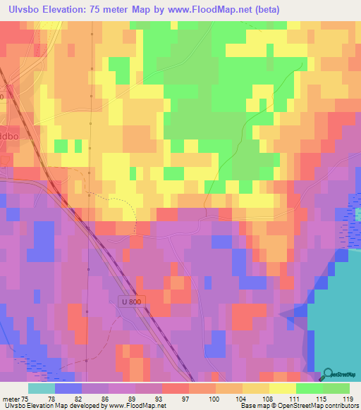 Ulvsbo,Sweden Elevation Map