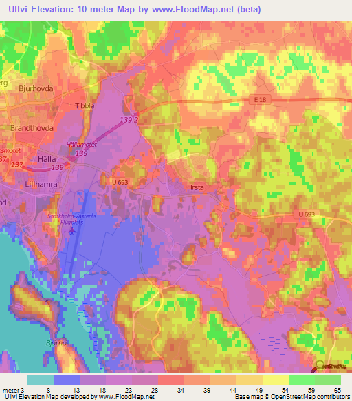 Ullvi,Sweden Elevation Map