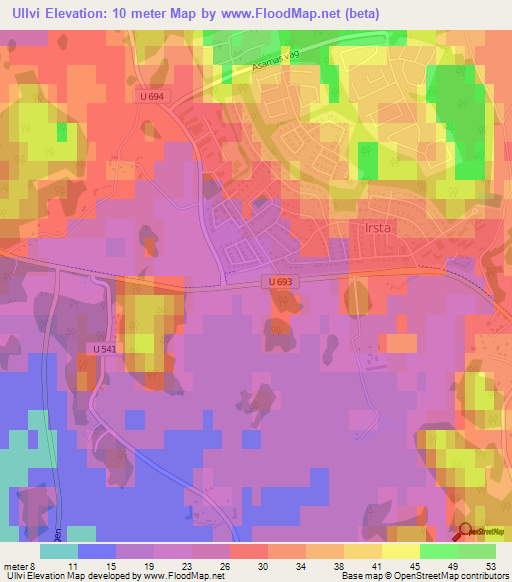 Ullvi,Sweden Elevation Map