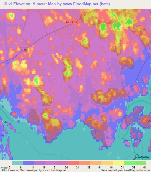 Ullvi,Sweden Elevation Map